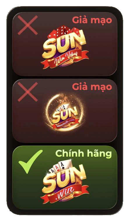 Cảnh báo lừa đảo thương hiệu SUNWIN 2 Nhận biết logo Sunwin